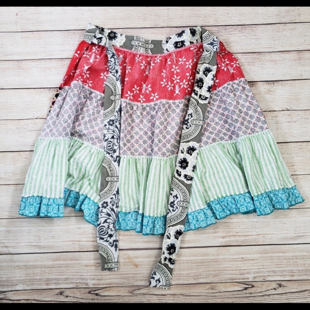 Matilda Jane Ruffle Mixed Print Apron - Picture 2 of 5